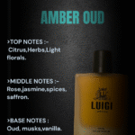Amber oud long lasting perfume